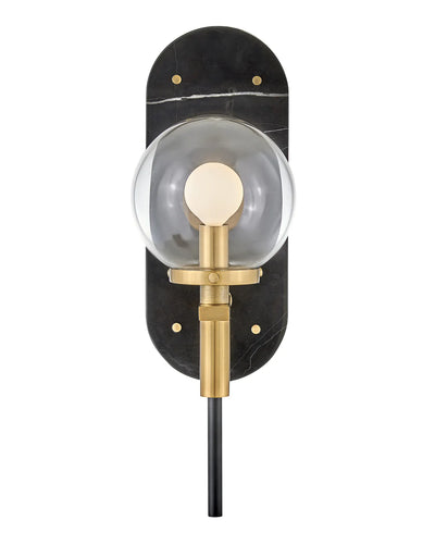 Hinkley Lisa McDennon Gilda 1 Light Black Marble & Heritage Brass Wall Bracket Lighting Affairs