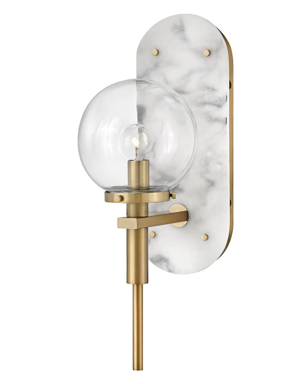 Hinkley Gilda 1 Light Heritage Brass Alabaster Wall Bracket Lighting Affairs