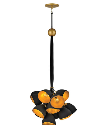 Hinkley Nula Shell Black Gold Leaf Large Pendant Lighting Affairs