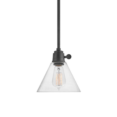 Hinkley Arti 1 Light Clear Glass and Black Pendant Lighting Affairs