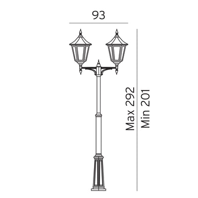 Modena 93 Two Light Lamp Post