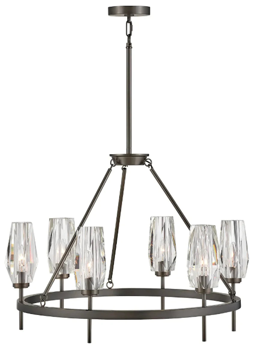 Hinkley Ana 6 Light Black Chandelier Lighting Affairs