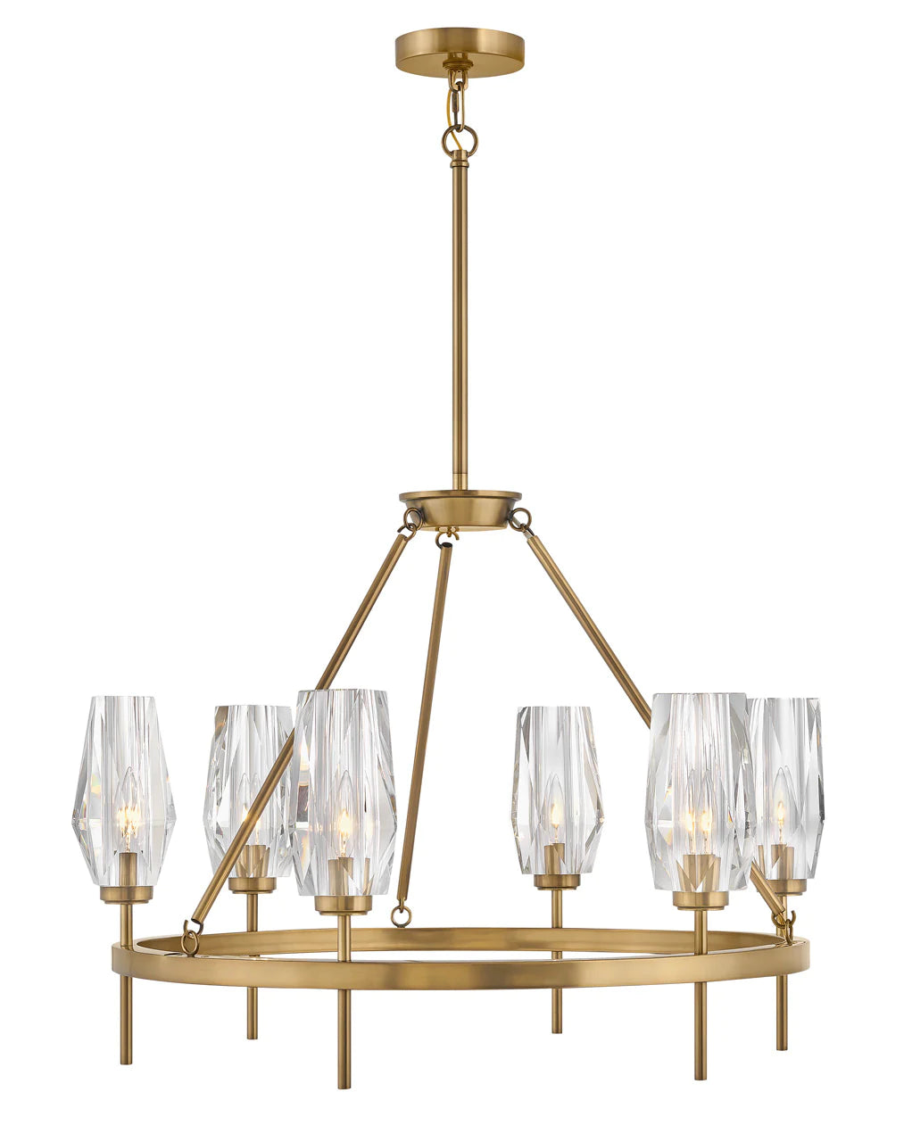 Hinkley Ana 6 Light Heritage Brass Chandelier Lighting Affairs