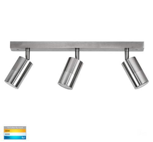 Tivah Titanium Aluminium 3 Light TRI Colour Bar Light