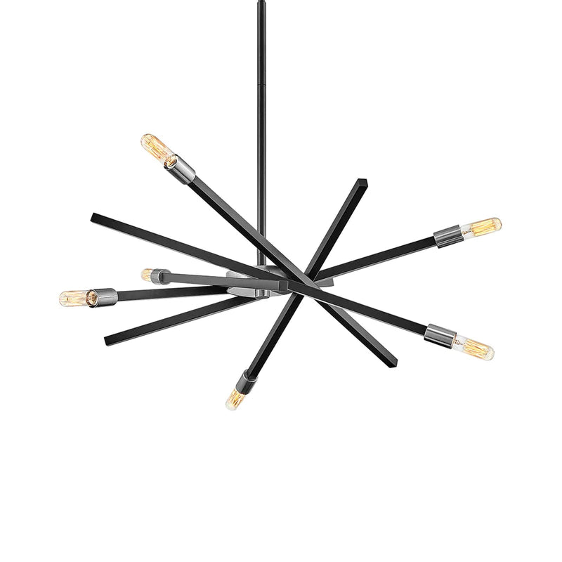 Hinkley Archer 6 Light Satin Black Chandelier Lighting Affairs