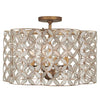 Kalco Maurelle 4 Light Oxidized Gold Leaf Semi Flush Mount Lighting Affairs