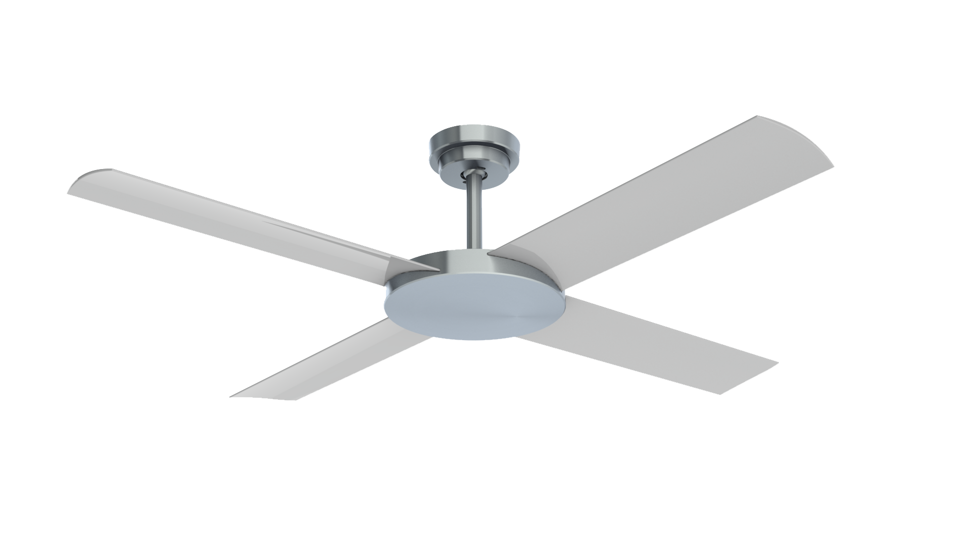 Revolution 3 Brushed Aluminium 52" Indoor/Outdoor Ceiling Fan with Wall Control