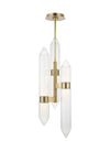 Tech Lighting Langston Brass and Glass Large Pendant Lighting Affairs