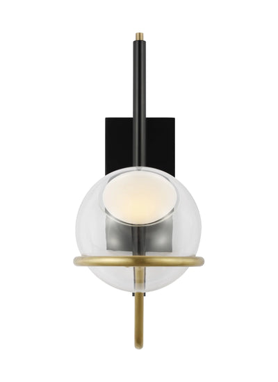 Tech Lighting Crosby Medium Black and Natural Brass Wall Sconce Lighting Affairs