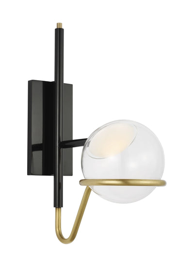 Tech Lighting Crosby Medium Black and Natural Brass Wall Sconce Lighting Affairs