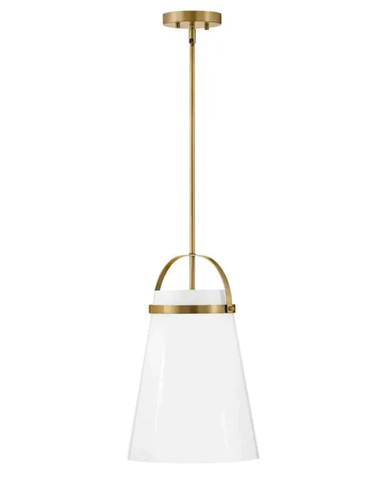 Hinkley Lark Tori 1 Light Lacquered Brass Medium Pendant Lighting Affairs