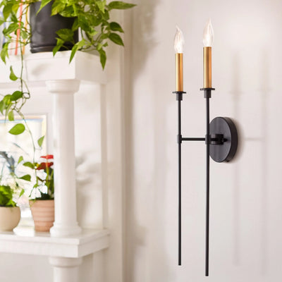 Hinkley Lark Hux 2 Light Black Wall Sconce Lighting Affairs