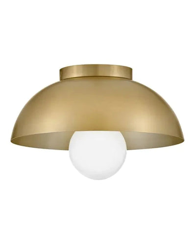 Hinkley LARK Stu 1 Light Lacquered Brass Small Flush Mount Ceiling Light Lighting Affairs