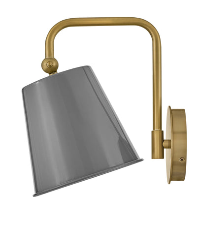 Hinkley Lark Blake 1 Light Lacquered Brass Wall Sconce Lighting Affairs