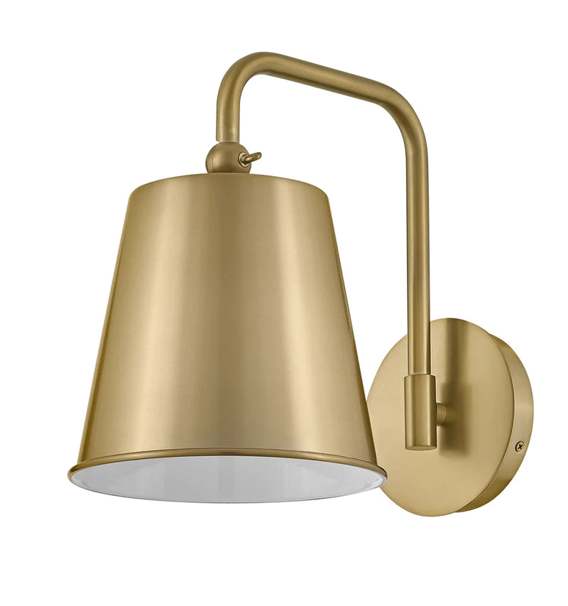 Hinkley Lark Blake 1 Light Lacquered Brass Wall Sconce Lighting Affairs