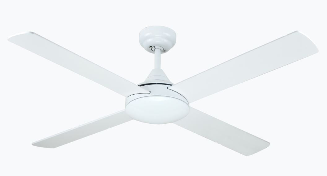 Azure White Ceiling Fan - No Light
