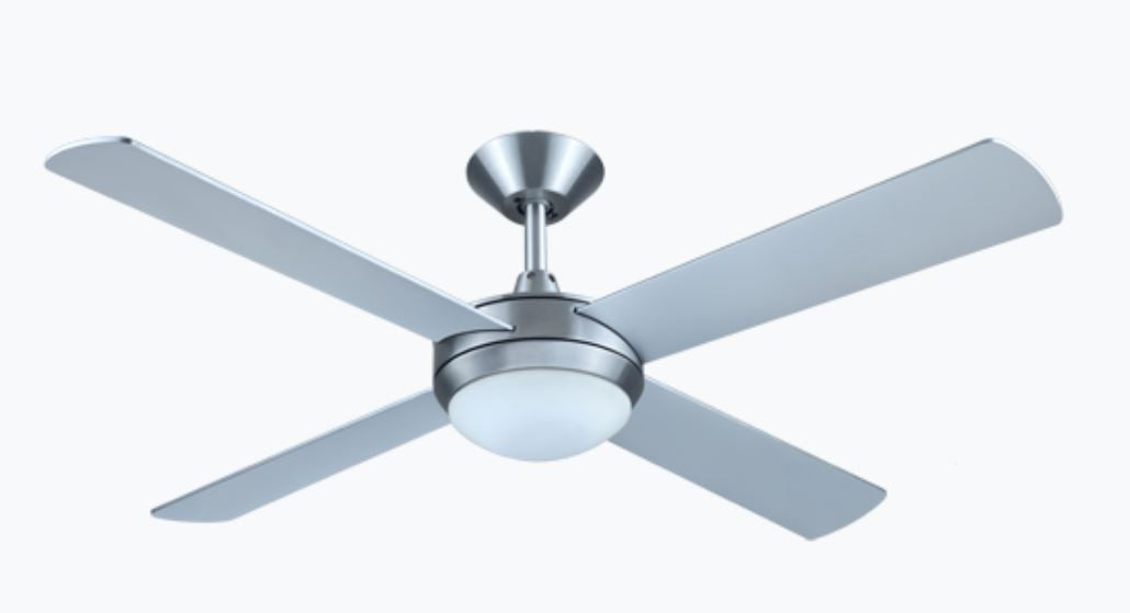 Intercept 2 Brushed Aluminium 52" with 24W CCT LED Light Kit