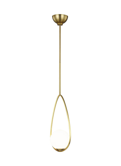 AERIN Galassia 1 Light Burnished Brass Pendant