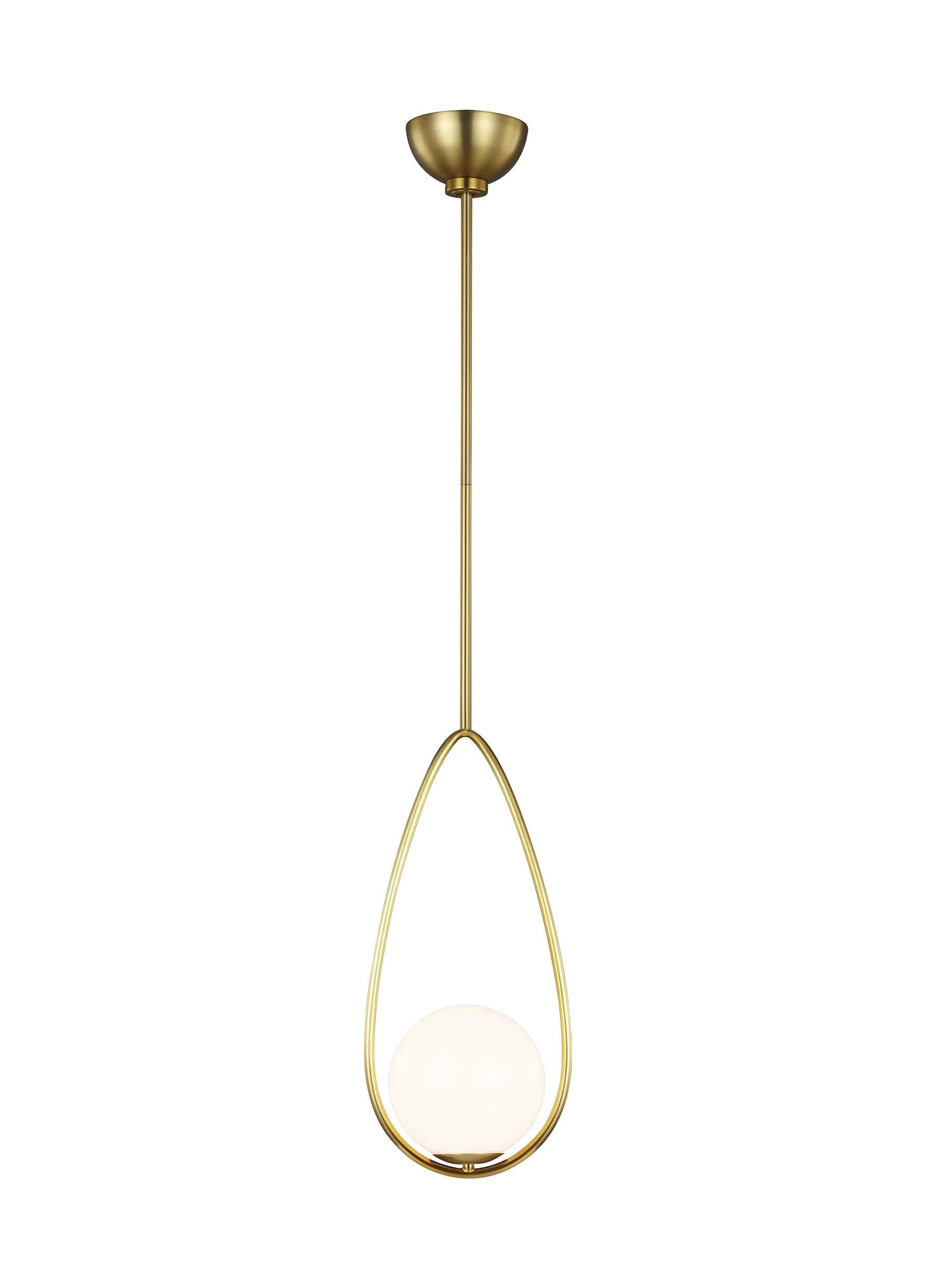 AERIN Galassia 1 Light Burnished Brass Pendant - Lighting Affairs