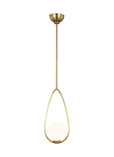 AERIN Galassia 1 Light Burnished Brass Pendant