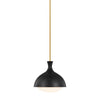 AERIN Lucerne 1 Light Burnished Brass & Midnight Black Pendant