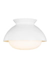 AERIN Lucerne 1 Light Matte White Flush Mount