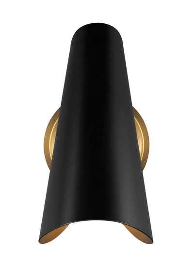 AERIN Tresa 1 Light Burnished Brass and Midnight Black Wall Sconce