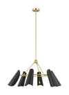 AERIN Tresa 6 Light Burnished Brass Chandelier