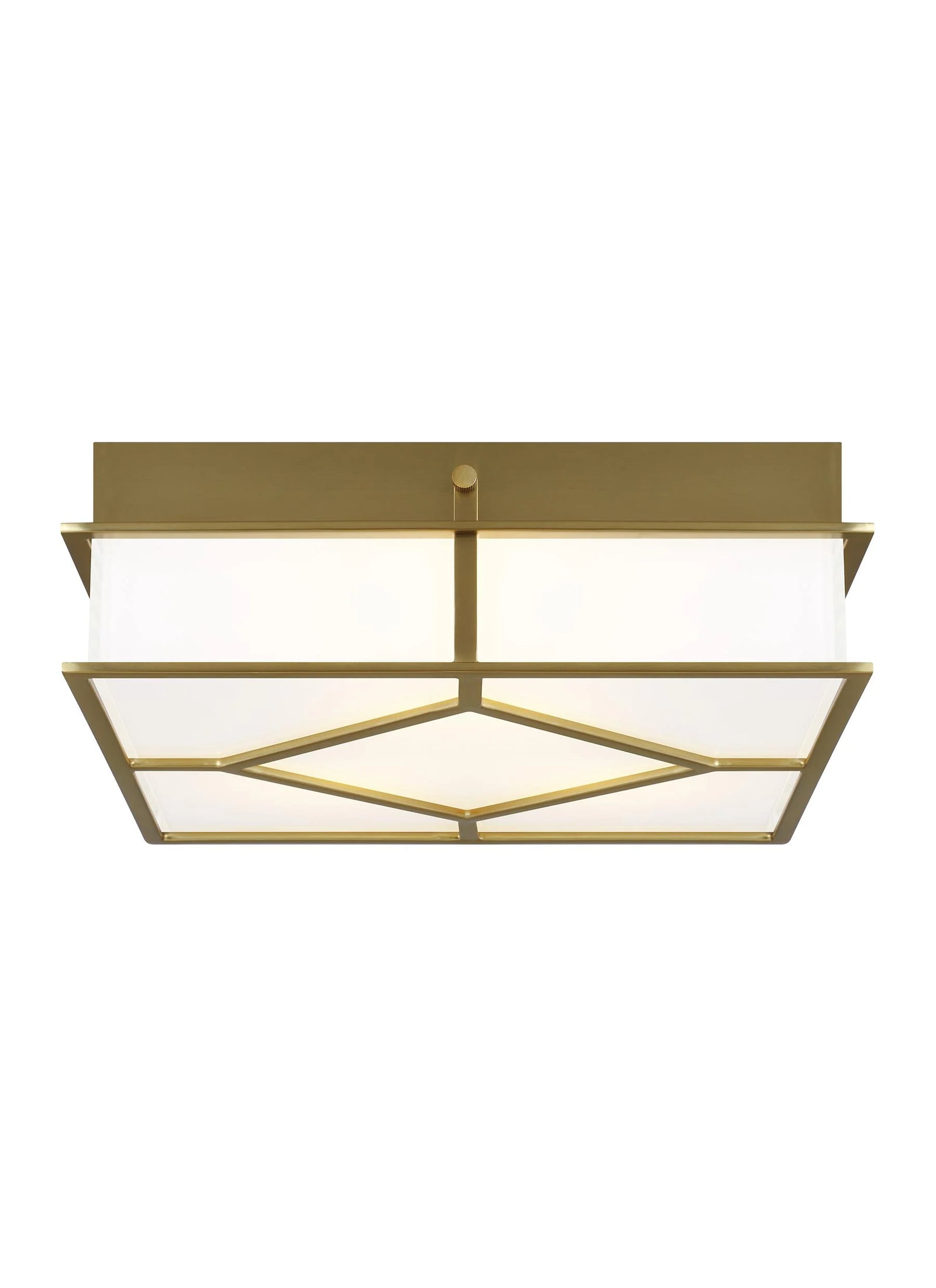 Alexa Hampton Transom 3 Light Burnished Brass Ceiling Flush Mount Lighting Affairs