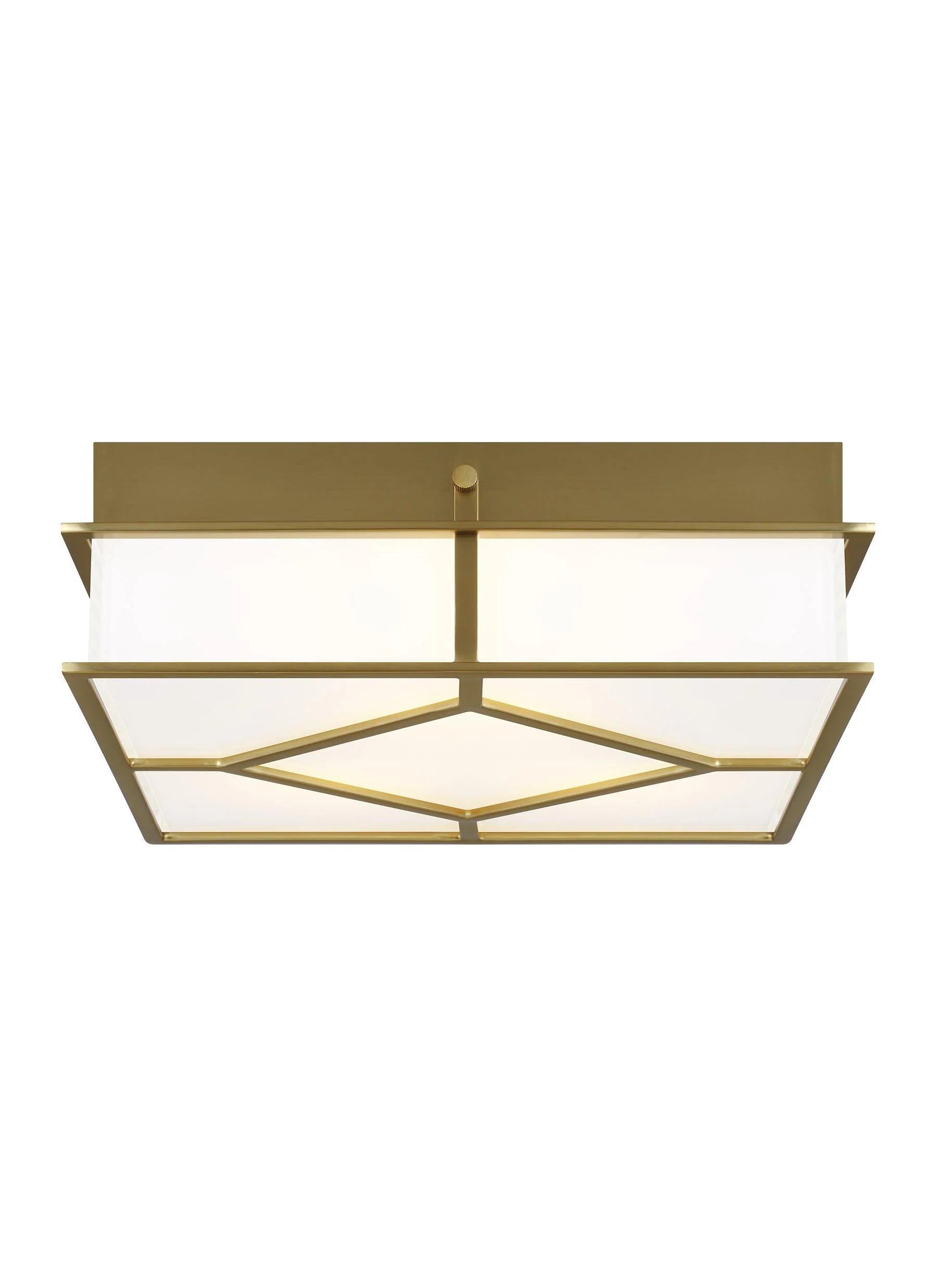 Alexa Hampton Transom 3 Light Burnished Brass Ceiling Flush Mount Lighting Affairs