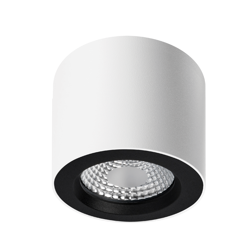 Apex Textured White/Black Surface Mounted Downlight