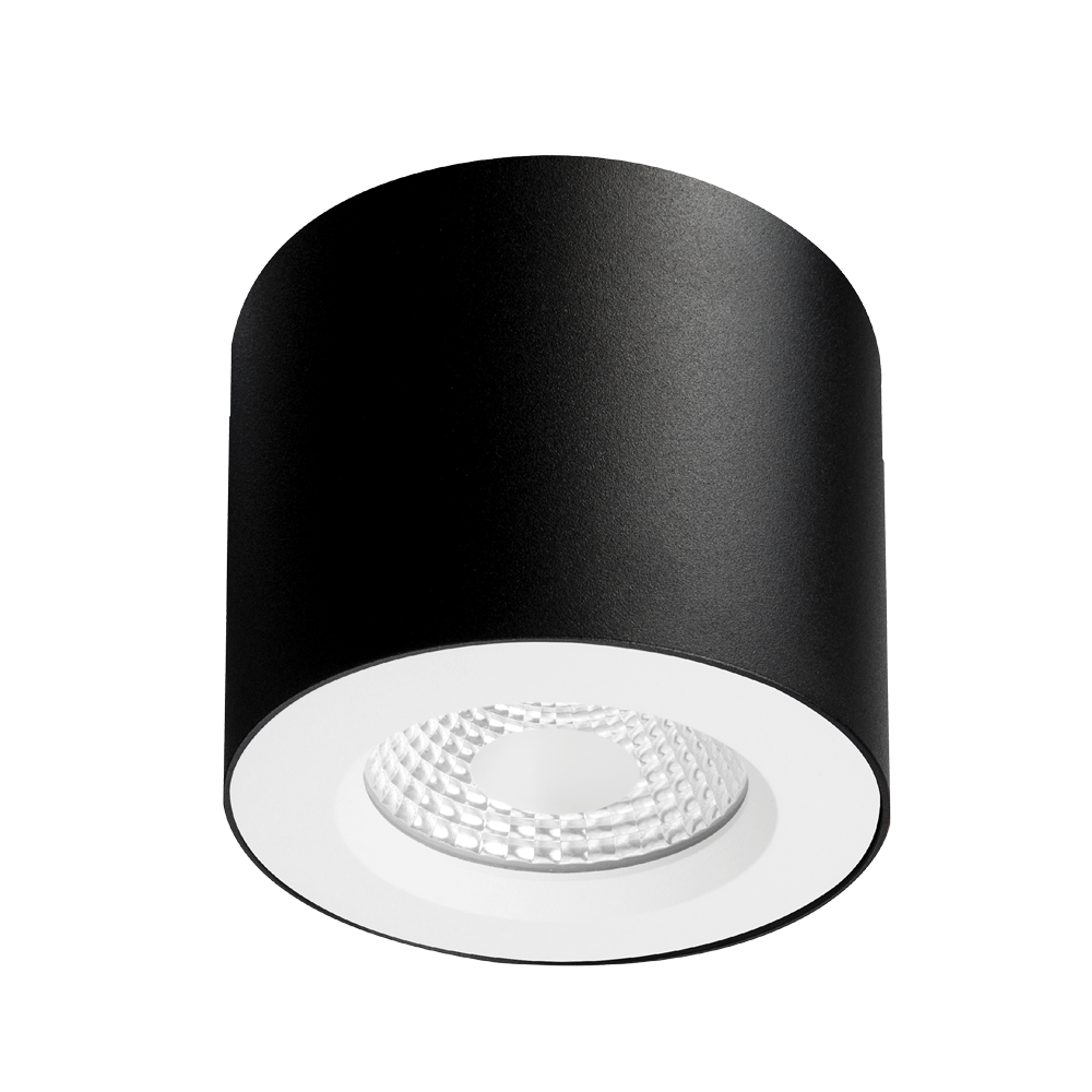Apex Textured Black/White Surface Mounted Downlight