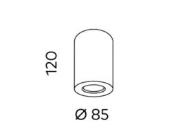 Apex Textured Black Surface Mounted Downlight