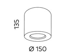 Apex Textured Black Surface Mounted Downlight