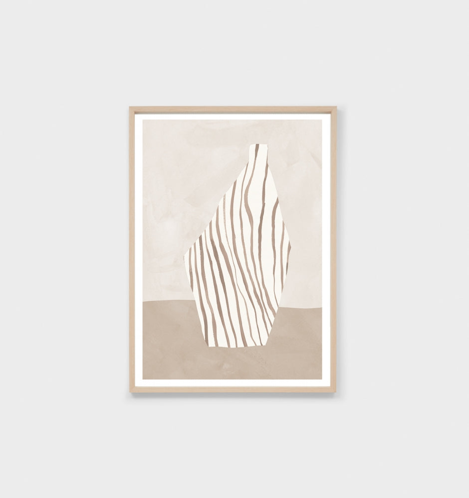Abstract Ceramic Vase Sand Framed Print