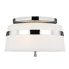 Alexa Hampton Cordtlant 3 Light Polished Nickel Semi-Flush Mount Lighting Affairs