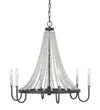 Alexa Hampton Leon 6 Light Dark Weathered Zinc Chandelier Lighting Affairs