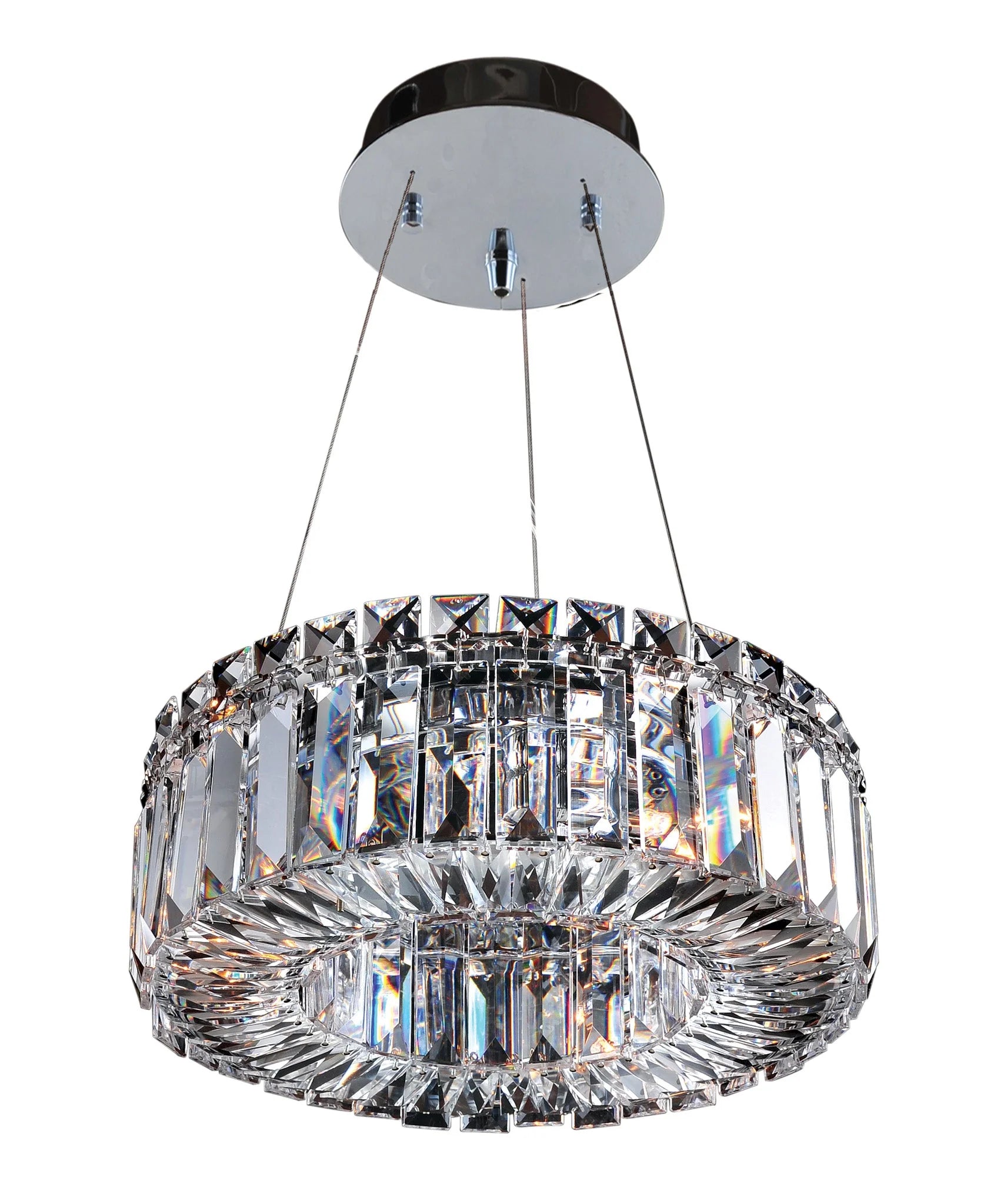 Allegri Rondelle 3 Light Firenze Crystal Pendant