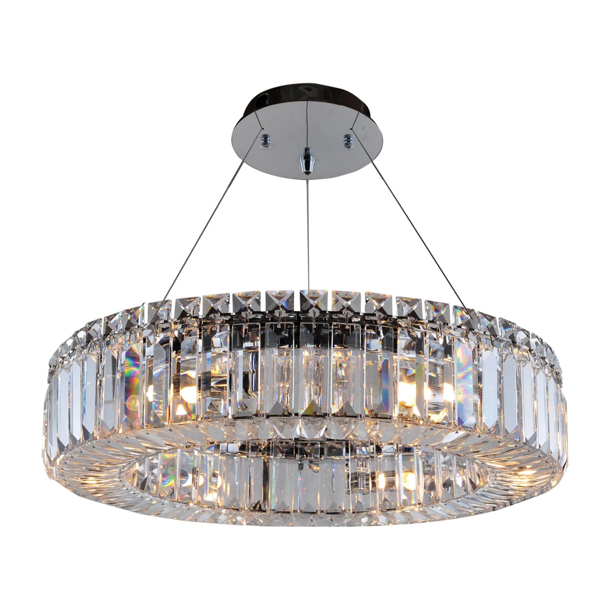 Allegri Rondelle 6 Light Firenze Crystal Pendant