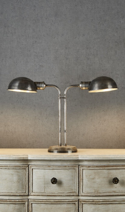 Andrea Table Lamp in Antique Silver