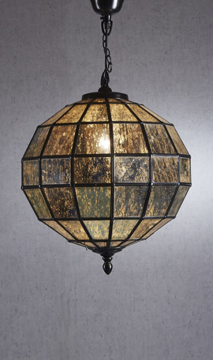 Arthur Glass Pendant in Bronze