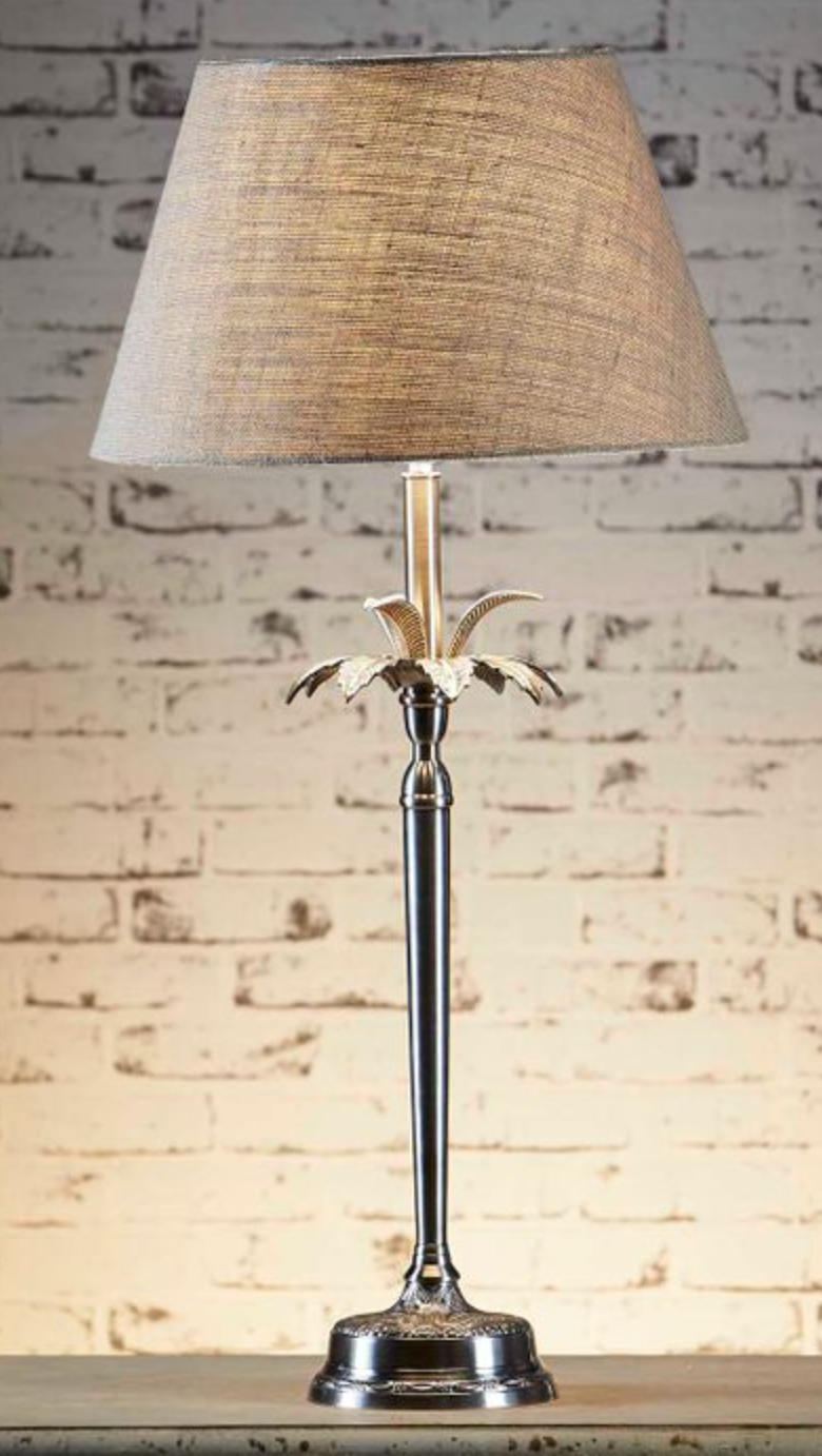 Bahamas Antique Silver Table Lamp