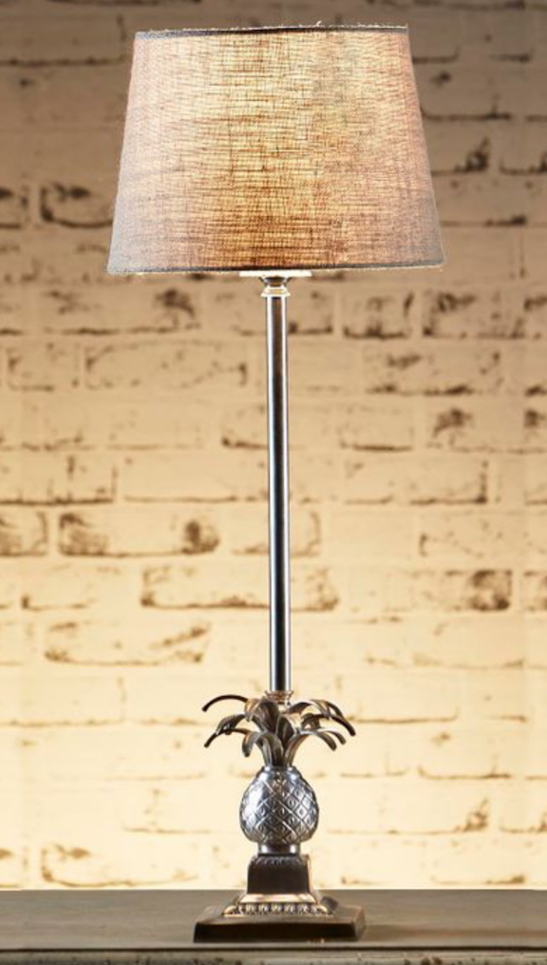 Bora Antique Silver Table Lamp