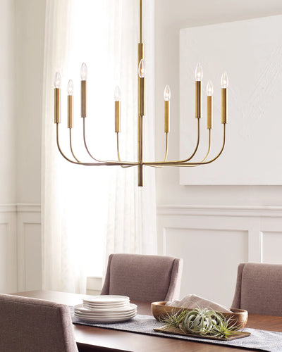 Ellen Degeneres Brianna 6 Light Burnished Brass Small Chandelier Lighting Affairs