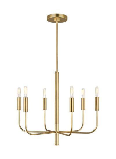 Ellen Degeneres Brianna 6 Light Burnished Brass Small Chandelier Lighting Affairs