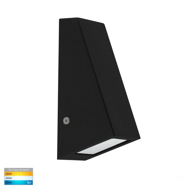 Taper Black TRI Colour 5W LED Wedge Wall Light