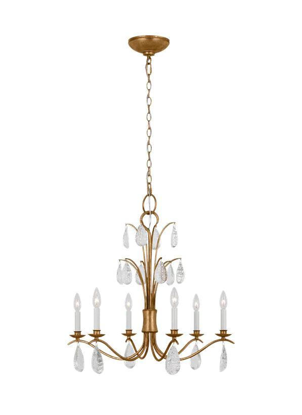 Chapman & Myers Shannon 6 Light Antique Gild Medium Chandelier Lighting Affairs