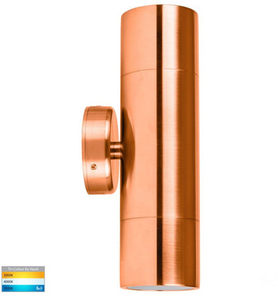 Tivah Solid Copper TRI Colour Up & Down Wall Light