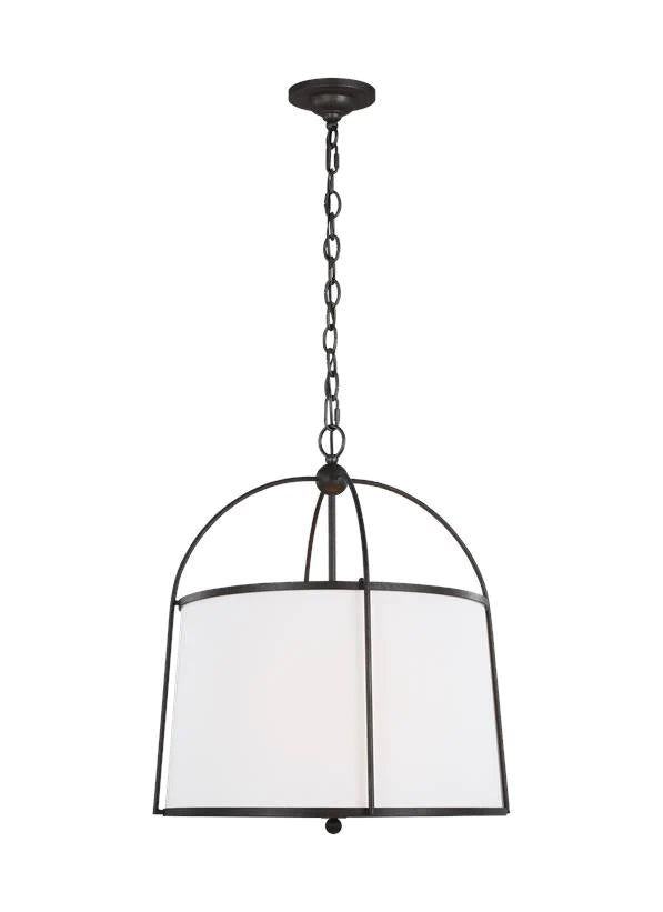 Chapman & Myers Stonington 2 Light Smith Steel Shade Pendant Lighting Affairs