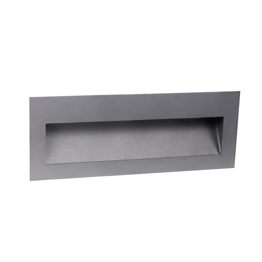 Cuadro 8W Grey Large Wall Light